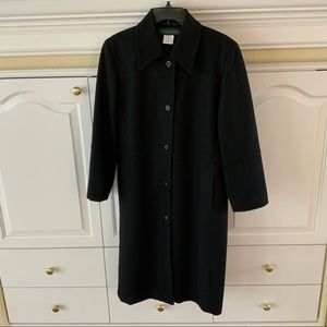 Harve Benard black trench coat size 10